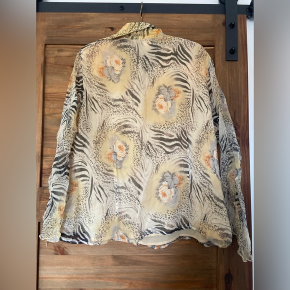 Sioni blouse 100% silk size 1X silk tunic Vintage - Picture 2 of 8